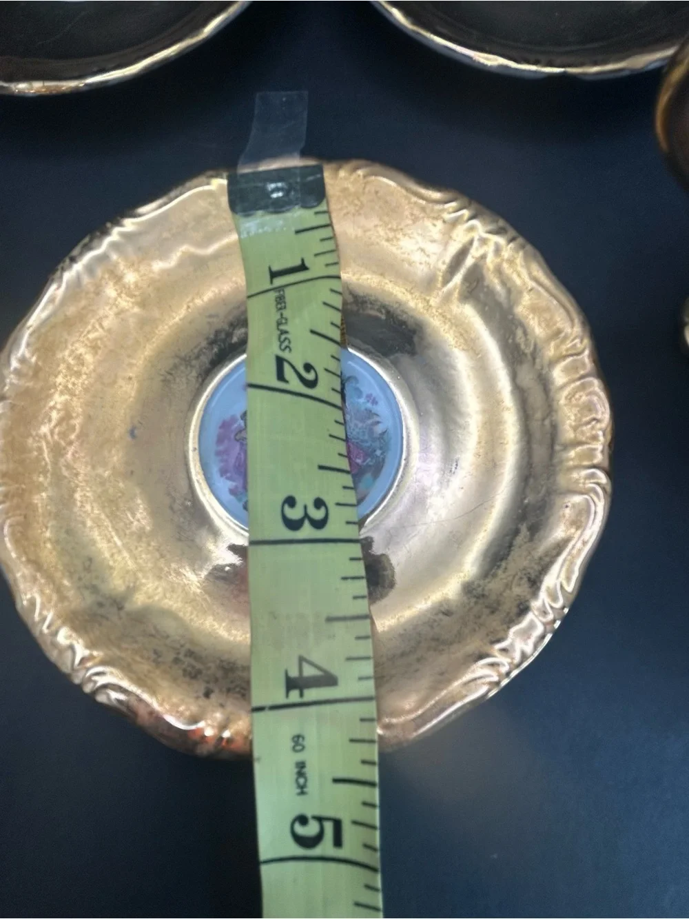 Vintage Golden Courting Colonial Couple Cup and Saucer